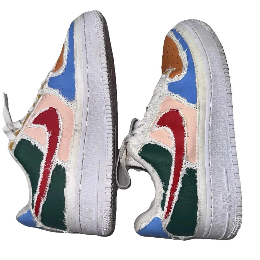 Nike Air Force 1 LX Tear Away White Low Top Womens Sneaker Size 10 CJ1650-101 - Picture 3 of 11